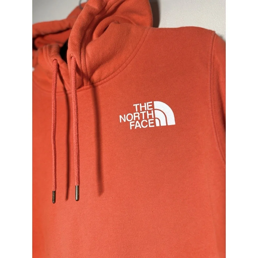 The North Face Hoodie Men's S Orange Never Stop Exploring Back Graphic Pullover